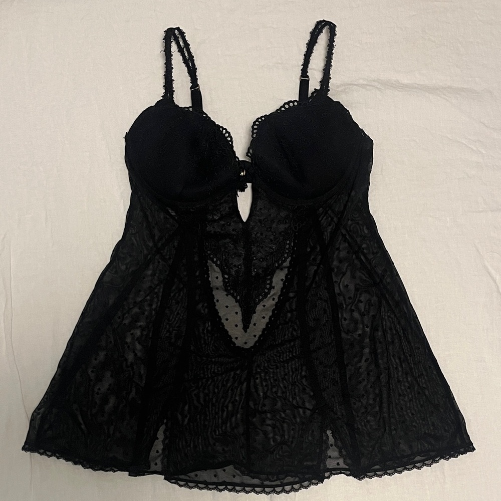 Elegant Black Lace Babydoll